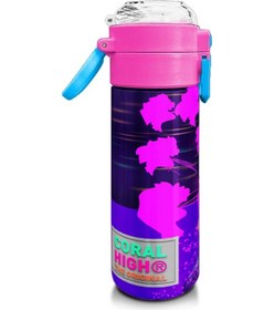 Resim Coral High Kidsmor Pembe Anime Kedi Desenli Pipetli Ve Direkt İçim Çelik Termos 500 Ml 31954 Pembe 