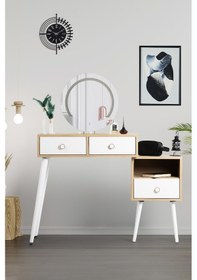 Resim Makyaj Masası Aynalı / Makyaj Organizjeri / Makyaj Masası Işıklı / Ledli Dokunmatik /flora Vera 