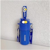 Resim Xinqi Trading Shop Göz Termos Kupası, Çift Içecek Kayışı Su Kupası, Iyi Görünümlü Öğrenci Spor Kupası, Dışarı Çıkarken Uygun Seyahat Kupası (Yurt Dışından) 