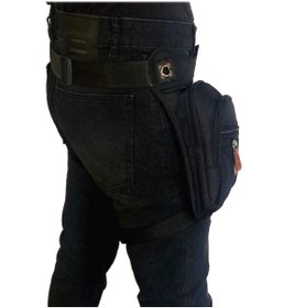 Resim SEVENTEEN Kanvas Kumaş Çok Gözlü Bel Bacak Omuz Göğüs Motorcu Çantası 