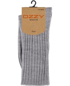 Resim Ozzy Socks Soft Touch Kışlık Kadın Yünlü Uyku Çorabı Gri Melanj 