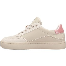 Resim Calvin Klein Classic Cupsole Low Leather Womens Sneaker Hakiki Deri Kadın Günlük Spor Ayakkabı Bej Bej 
