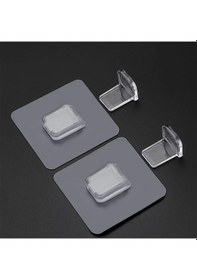 Resim Kendinden Yapışkanlı Raf Tutucu, 5kg Kapasiteli, 10 Adet, Şeffaf 