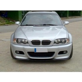 Resim Bmw E46 Babyface Uyumlu Ön Tampon Eki Cupra Lip Mat Siyah Body Kit 