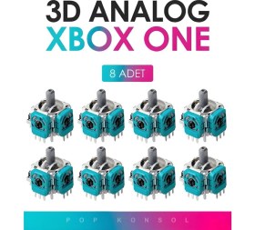 Resim 8 Adet Xbox Series S x One 3D Analog Joystick Motor Kol Tamir Yedek Parça 