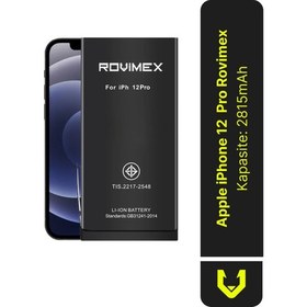 Resim Apple iPhone 12 Pro Rovimex Batarya Pil 