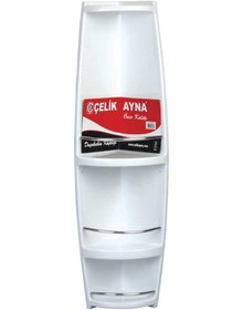 Resim Çelik Ayna Duşakabin Köşeliği Banyo Köşeliği Büyük Boy Şampuanlar Çok Renkli 