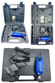 Resim MOONSHOP Özel Çelik Alaşımlı Çantalı 85 Parça 88 Watt Mini Hobi Kalıpçı Taşlama Gravür Oyma Makinesi Seti 