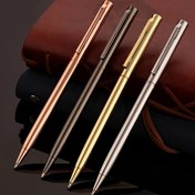Resim 4'lü Premium Metal Tükenmez Kalem Seti, Orta Nokta, Geri Çekilebilir - Kırtasiye ve İmza İşlemleri İçin - İş, Ofis, Özel Günler, Düğünler & Noel Hediyeleri İçin Mükemmel 
