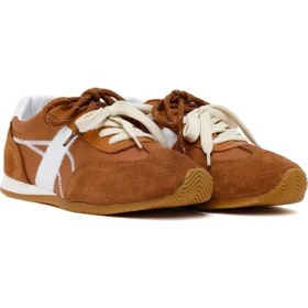Resim Derimod Kadın Taba Bağcıklı Deri Sneaker 26PFD220914 