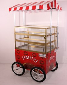 Resim Cemko Tenteli Isıtmalı Simit Arabası (Model Esenler) 