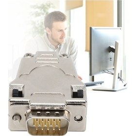 Resim Besthome1 D-sub Vga Seri Bağlantı Aleti, 15 Pin Erkek Uç, Metal Kasa, Alev Gönüllü, Bakır Kontak 