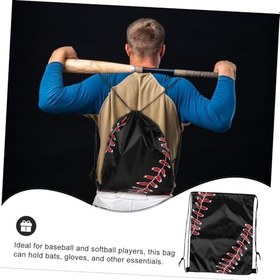 Resim SUPVOX Beyzbol Goodie Çantaları 5li Paket Askılı Sırt Çantası Bağcıklı Kapatma Erkek Ve Kızlar Gençler Yetişkinler Okul Seyahat Açık Hava 