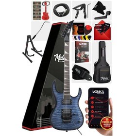 Resim Midex Crade-st Blue Rosewood Klavye Super Strat Kasa Hh Yüksek Kaliteli Elektro Gitar 