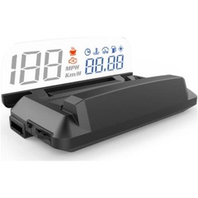 Resim Yaleker "h400s Araç Hud Göstergesi - 5 Alarm Fonksiyonlu Obdıı Bağlantılı Şeffaf Görüntü" 