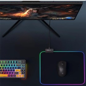 Resim Rampage Mp-23 Blitz M Rgb Ledli 252x328x3 Mm Siyah Oyuncu Mouse Pad 