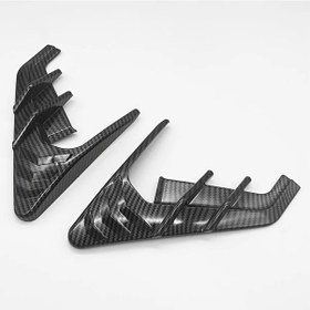 Resim Meridiangoods 2 Adet Tesla Model 3 & Y 2018-2023 Kamera Dekoratif Kapakları Carbon Fiber Dokulu Çizilmeye Dayanıklı Abs Koruyucu Kapak 