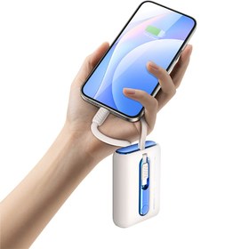 Resim Recci RPB-P12C Pd 20W Askı Ipli Hızlı Şarj Özellikli Type-C Kablolu Powerbank 22.5W 9000mAh 