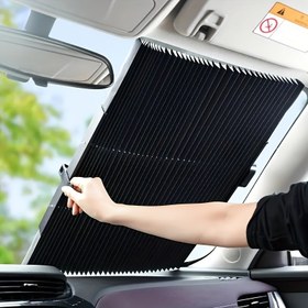 Resim PE Malzeme Otomatik Güneşlik Araç Ön Camı İçin, Katlanabilir ve Geri Çekilebilir Güneş Engelleyici, UV Koruması ile Çoklu Modeller İçin 