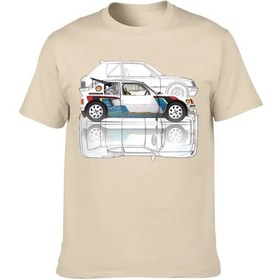 Resim Snapbuy Peugeot 205 T16 Grubu B 1984 Ralli T-shirt - Unisex Erkek/bayan Gömleklavanta 