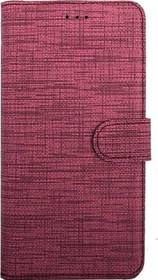 Resim CoverZone Galaxy M51 Standlı Kartvizitli Ve Para Gözlü Kumaş Desen Koyu Pembe 
