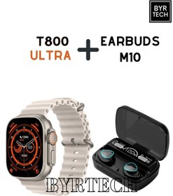 Resim BYRTECH Watch 8 Ultra Uyumlu Smartwatch T800 Ultra Akıllı Saat + Earbuds Tws M10 Bluetooth Kulaklık 