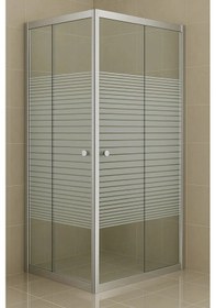 Resim Durul Duşakabin Kare Parlak Profil Buzlu Cam Beyaz 