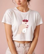 Resim Marilyn Monroe Crop Tişört 