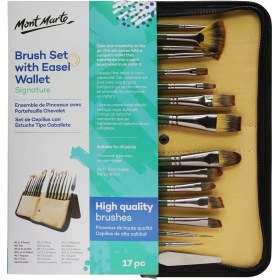 Resim MONT MARTE mm Artist Fırça Seti, Şövale Tip Çantalı 17 Parça- Signature 