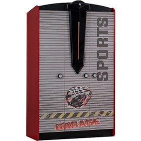 Resim Setaymobilya Sports Çocuk Odası - Audi Arabalı Yatak, Dolap, Şifonyer -Kırmızı 