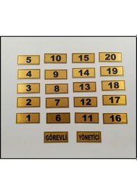 Resim Posta Kutusu Numarası 3,9 Cm X 1,7 Cm 1-20 Adet Yapışkanlı Numara 