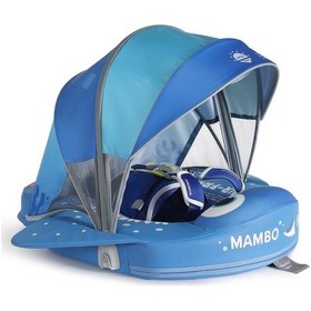 Resim Mambobaby Yüzme Simidi - Mavi Vatoz, Emniyetli, Gölgelikli Ve Ayak Destekli 