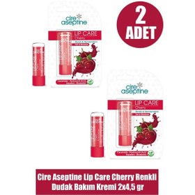 Resim Cire Aseptine Lip Care Cherry Renkli Dudak Bakım Kremi 4,5 Gr 2 Adet 
