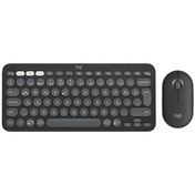Resim Pebble 2 Set Çoklu Cihaz Özellikli Sessiz Kablosuz Türkçe Q Klavye Ve Mouse Seti - Siyah 