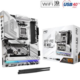 Resim Asrock X870 Pro Rs Wıfı Atx Anakart, Amd Am5 Ryzen 9000 ve 8000, Ddr5, 5x M.2 Ssd, 4K 120Hz, Amd Expo, USB Type C, Wifi 7 Anakart 