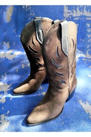 Resim Of&Off KADIN HAKİKİ DERİ WESTERN ÇİZME 