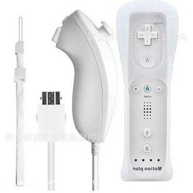 Resim Dancemonkey Wii Kumanda Seti - Hızlı, Dayanıklı Beyaz Kablosuz Optik Kontrolör Optik 