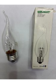Resim Ulbay Halojen ( 40w & E27 ) ( Sarı Renk ) Şeffaf Mum Ampul 