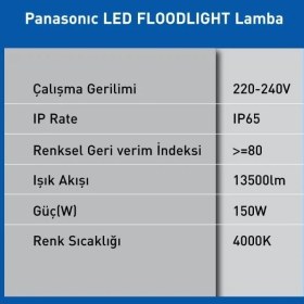 Resim LED Projektör, Gün Işığı 150W 13500LM 4000K 