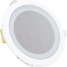 Resim 18 cm 6 Watt Beyaz Trafolu Metal Kasa Alçıpan Hoparlör (Delik Çapı 15 Cm) (4767) 