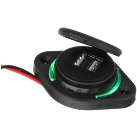 Resim 12-24v 3.1a Çift Usb Şarj Güç Soketi Adaptörü 2 Port Usb Araç Telefonu Şarj Cihazı Paneli Montaj Oto Motosiklet Araba Tekne Adaptörleri 