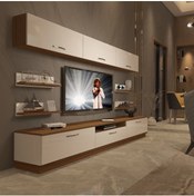 Resim Decoraktiv Trendstyle 8y Mdf Tv Ünitesi Tv Sehpası - Ceviz - Beyaz 