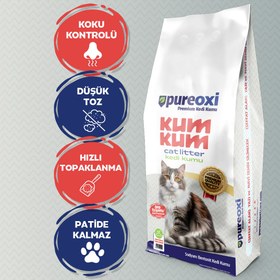 Resim Kum Kum Premium Topaklanan Kedi Kumu 10 kg - Yağmur Kokulu / Tekli 
