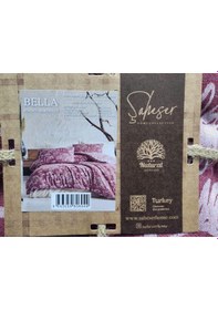 Resim Şaheser Çiftkişilik Nevresim Takımı Bella Bordo Desenli 