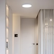Resim Basit dairesel LED tavan lambası, nem geçirmez banyo koridor masa lambası 