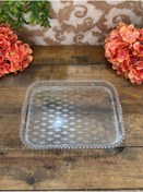 Resim Mika Dikdörtgen Kenarları Boncuklu Tepsi 