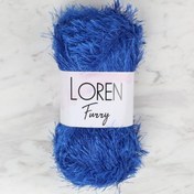 Resim Loren Furry Saks Mavisi El Örgü İpi - RF004 - 34043 