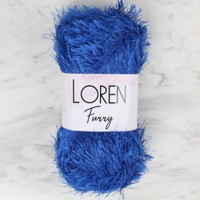 Resim Loren Furry Saks Mavisi El Örgü İpi - RF004 - 34043 