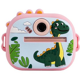Resim 4Berry M5 Dinazor Pembe Taşınabilir Fotoğraf Yazıcı ve Kamera 