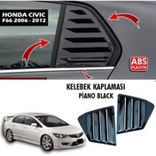 Resim Honda Civic Fd6 Kelebek Cam Kaplaması Vizörü P.siyah 2006-2011 